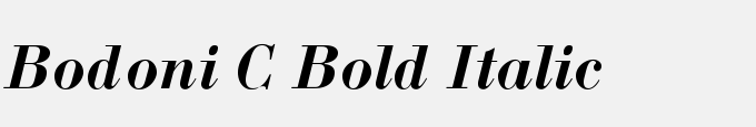 Bodoni C Bold Italic